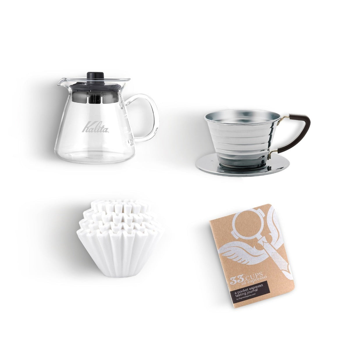Kalita Wave 155 Pro Pour Over Coffee Kit - Stainless Steel