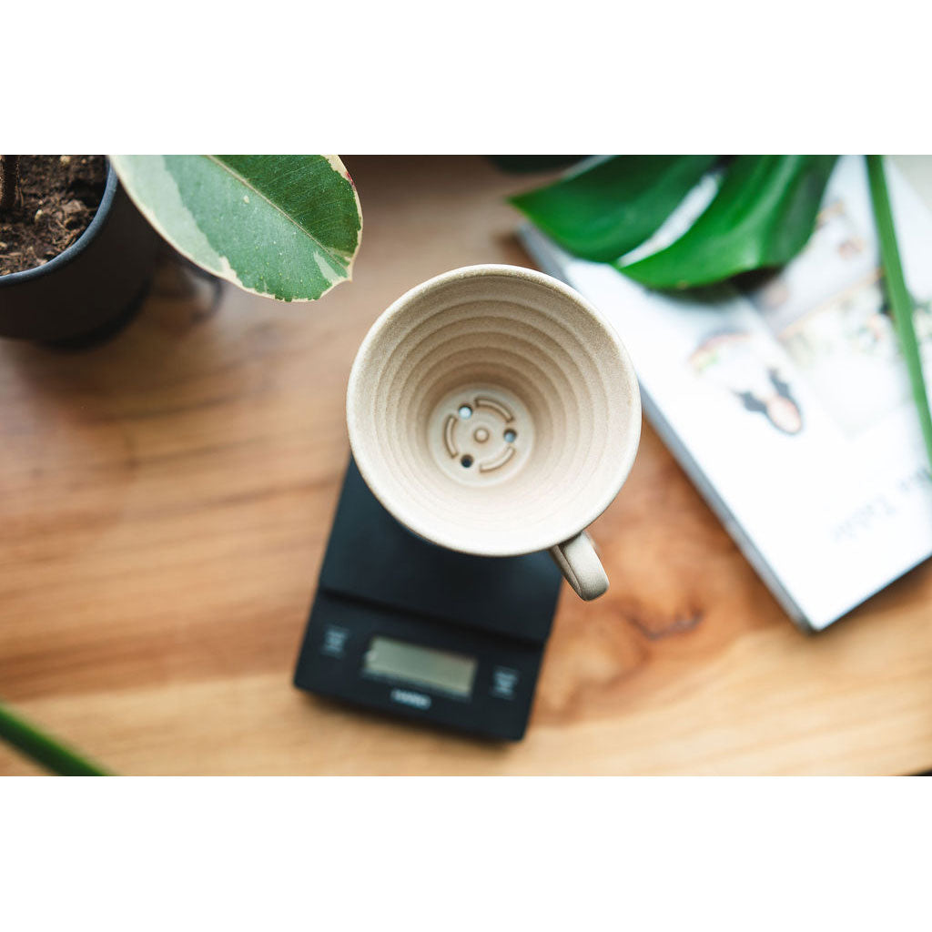 Kalita MINO Ceramic Dripper 185 - Sand Brown