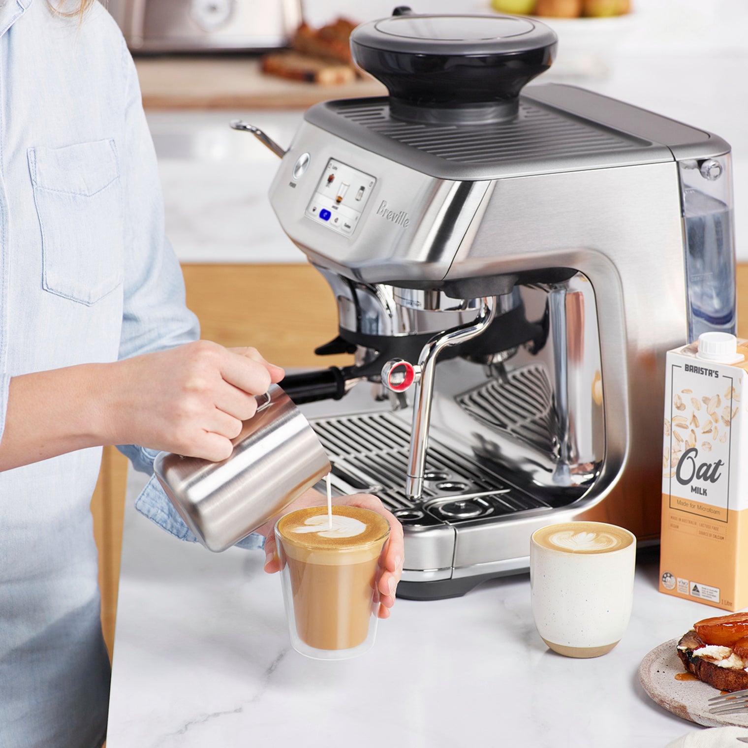 Breville Barista Touch Impress Espresso Machine BES881BSS, Brushed Stainless Steel